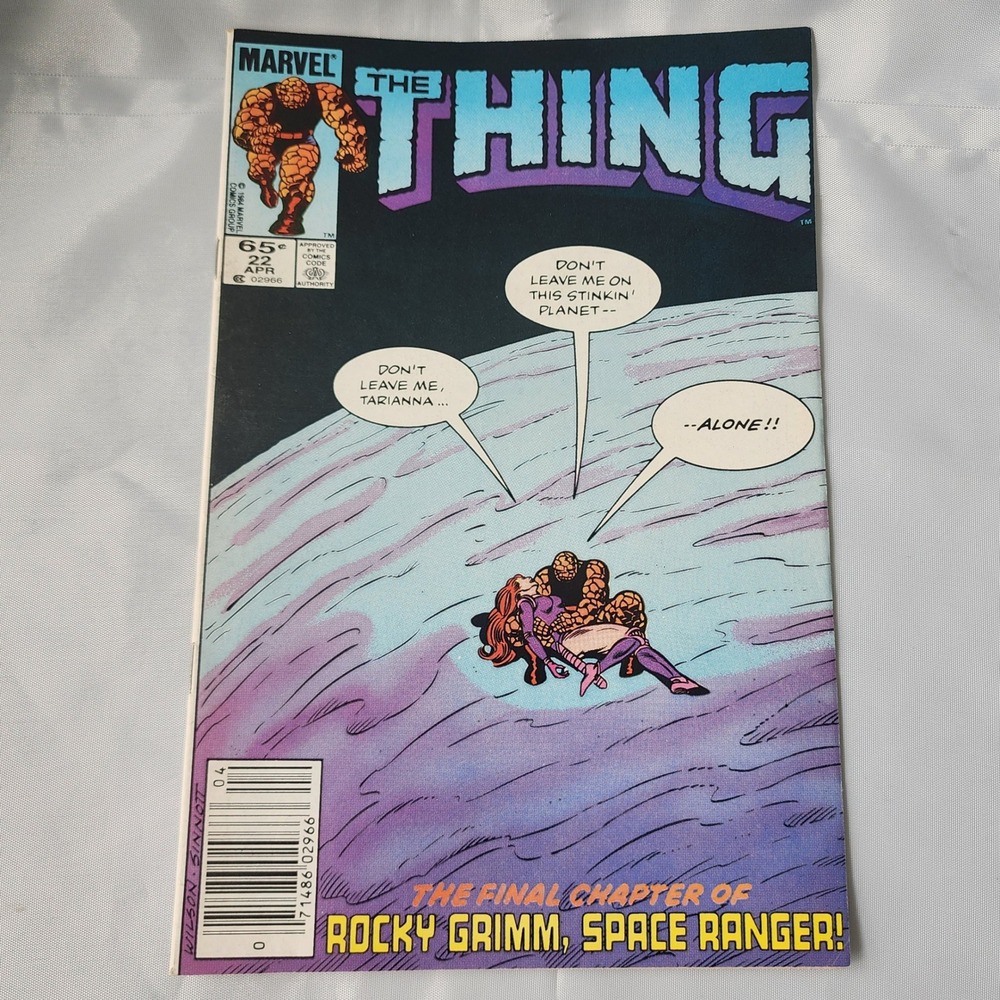 The Thing #22 Marvel Comic Book April 1985 Rocky Grimm Space Ranger News Stand